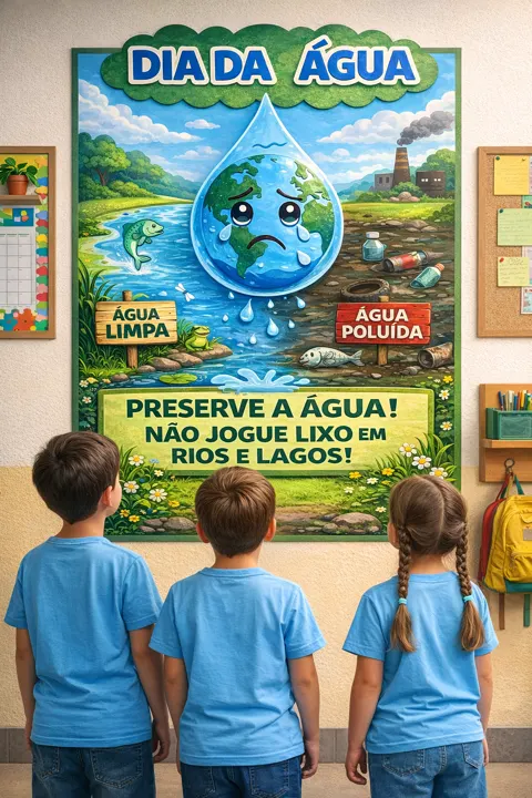 Painel dia da água- Preserve a água — capa do material
