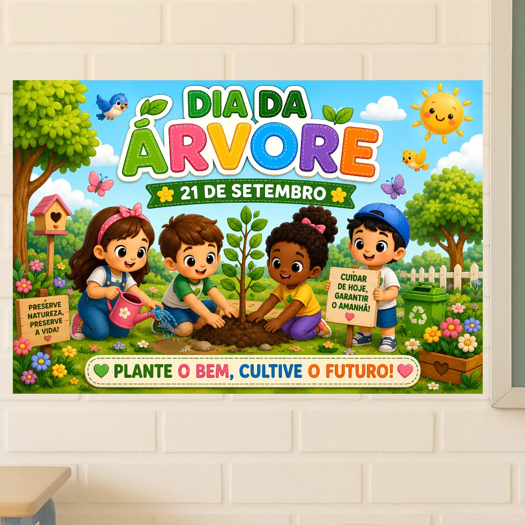 Painel Dia da Árvore - 21 de Setembro (8 ou 18 folhas) — capa do material