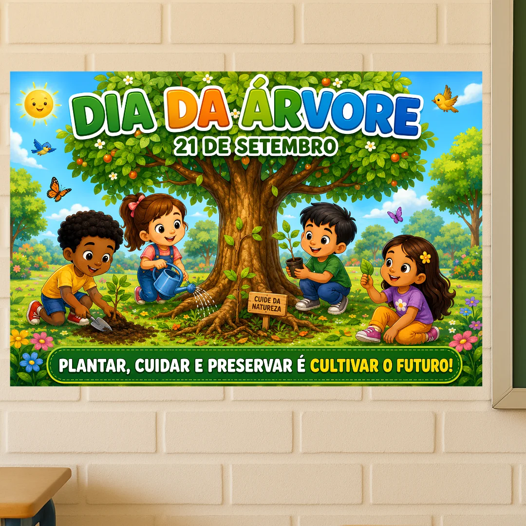 Painel Dia da Árvore(8 e 18 Folhas A4) + folha Individual A4 — amostra 1: Objetivos Pedagógicos