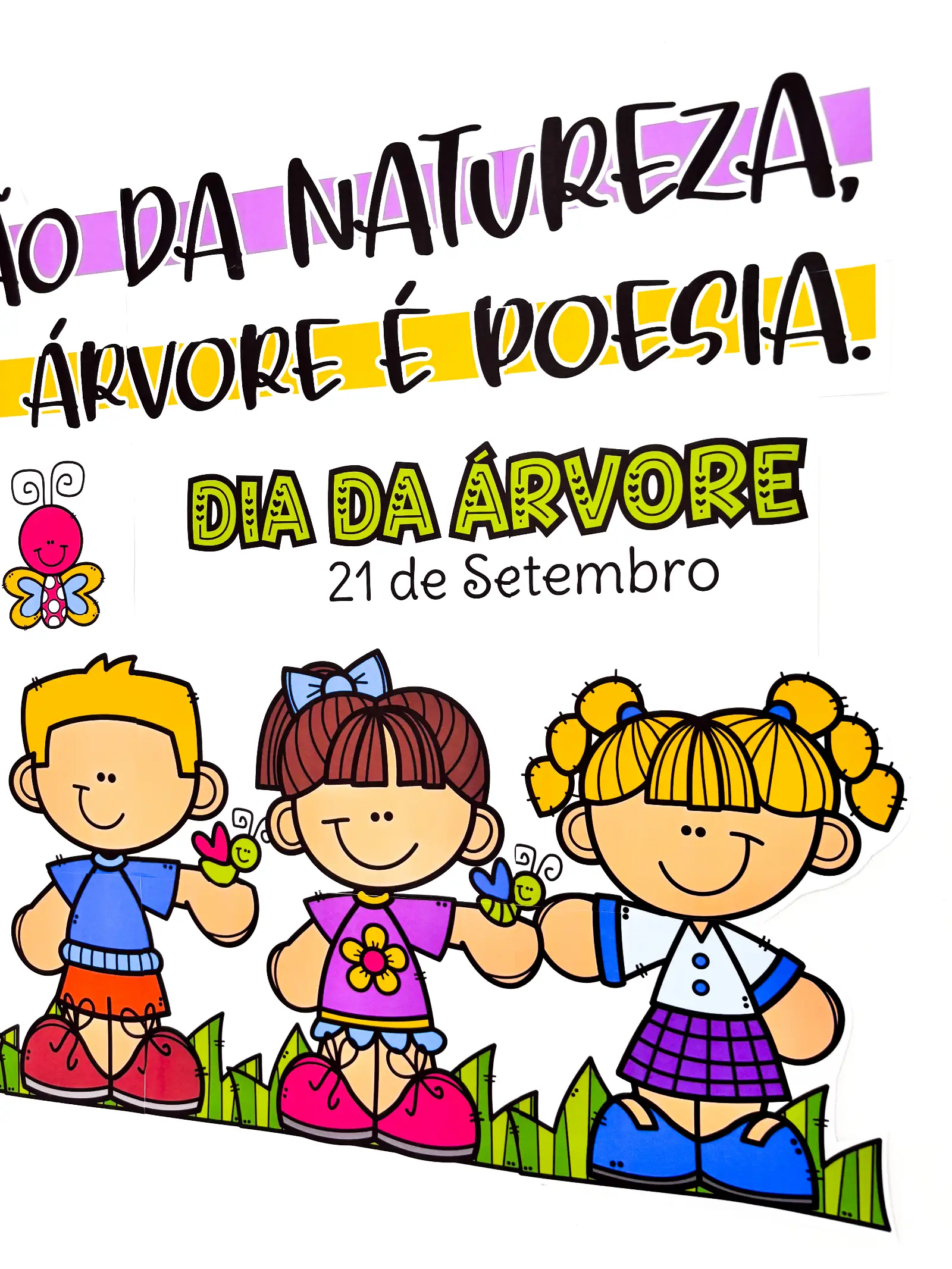 Painel dia da Árvore - No coração da Natureza — amostra 2: Nosso painel do Dia da Árvore foi pensado para encantar,…