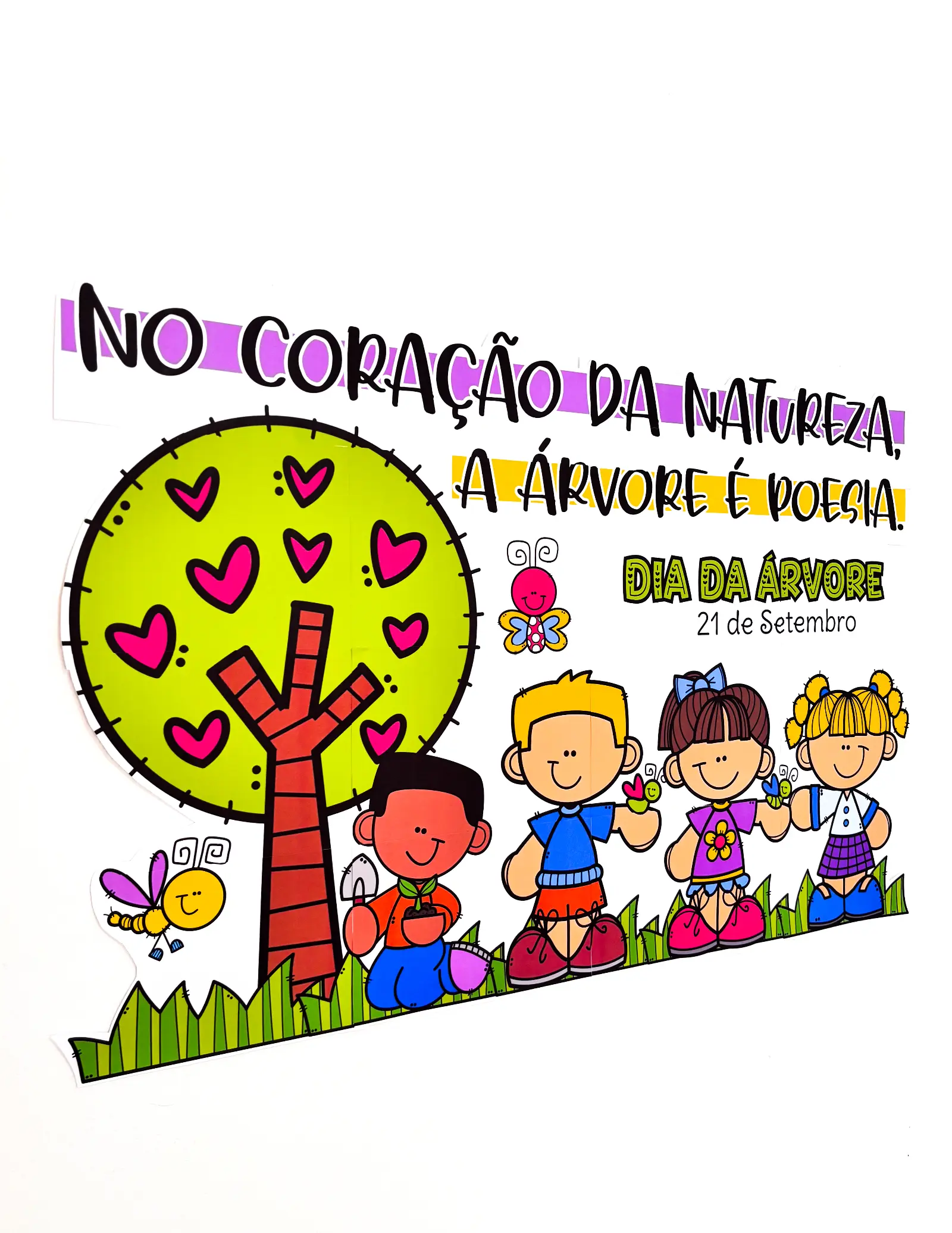 Painel dia da Árvore - No coração da Natureza — amostra 4: Nosso painel do Dia da Árvore foi pensado para encantar,…