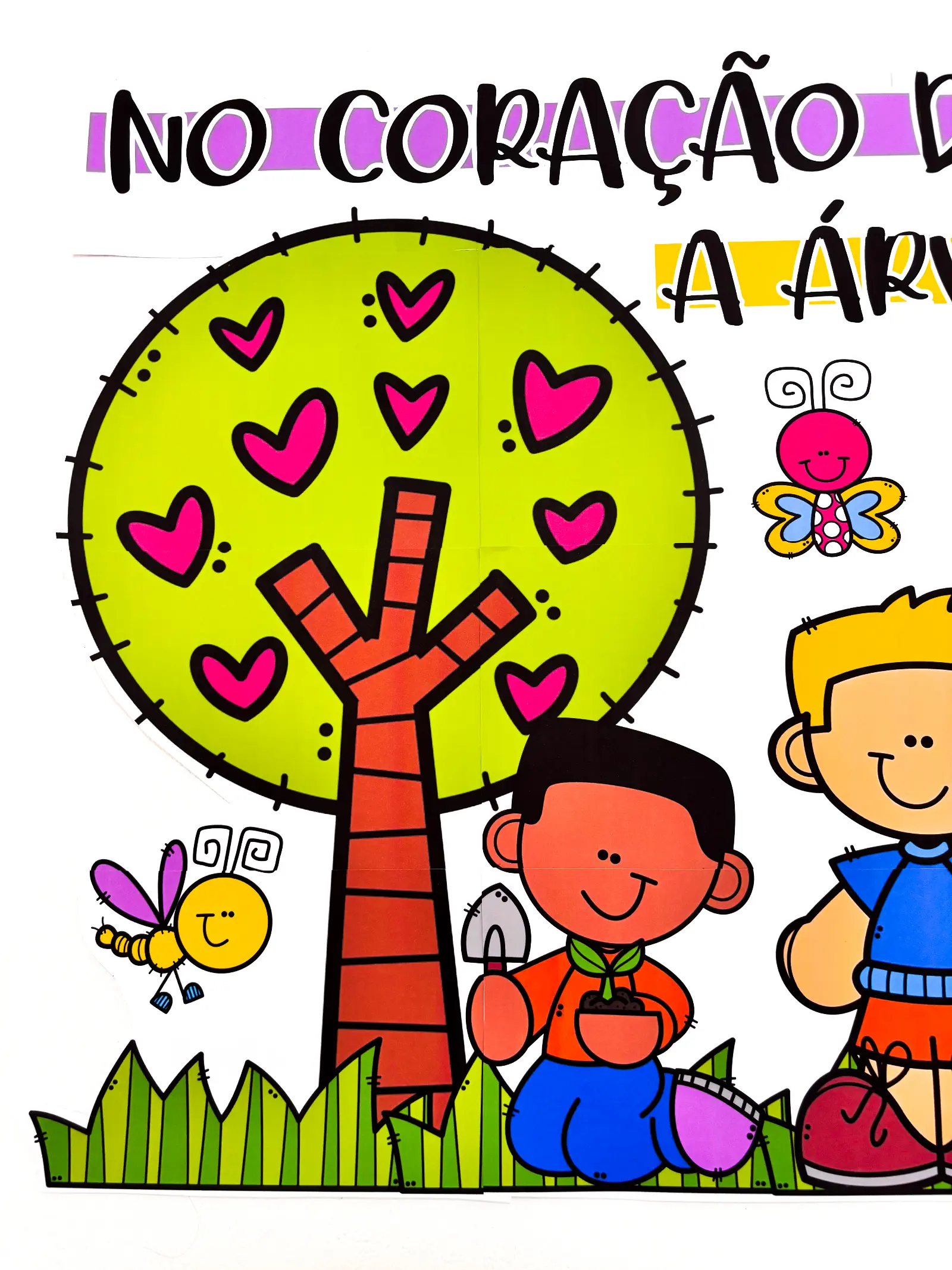 Painel dia da Árvore - No coração da Natureza — amostra 5: Nosso painel do Dia da Árvore foi pensado para encantar,…