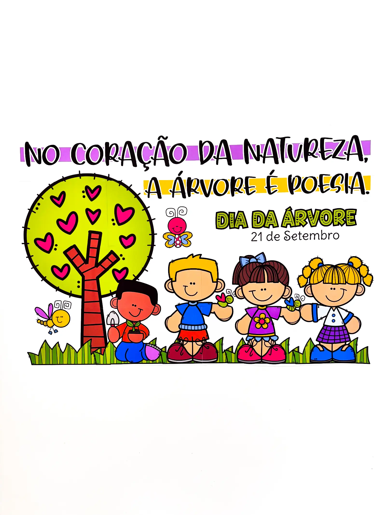 Painel dia da Árvore - No coração da Natureza — amostra 6: Nosso painel do Dia da Árvore foi pensado para encantar,…