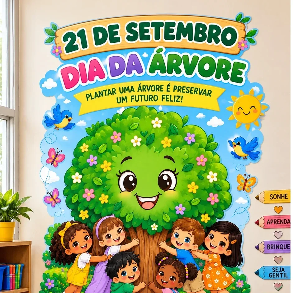 PAINEL DIA DA ÁRVORE PARA EDUCAÇÃO INFANTIL E 1º ANO — Alfabetização para Educação Infantil: 🌳 Painel Dia da Árvore para…