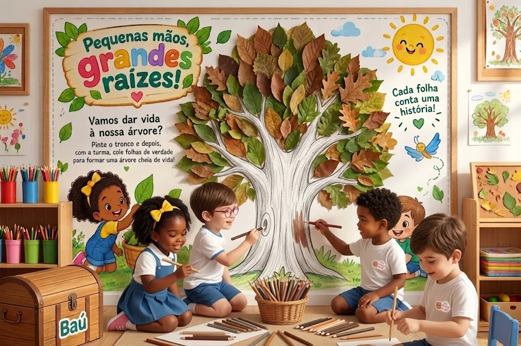 Painel Dia da Árvore – Pequenas Mãos, Grandes Raízes — amostra 2: O que está incluso