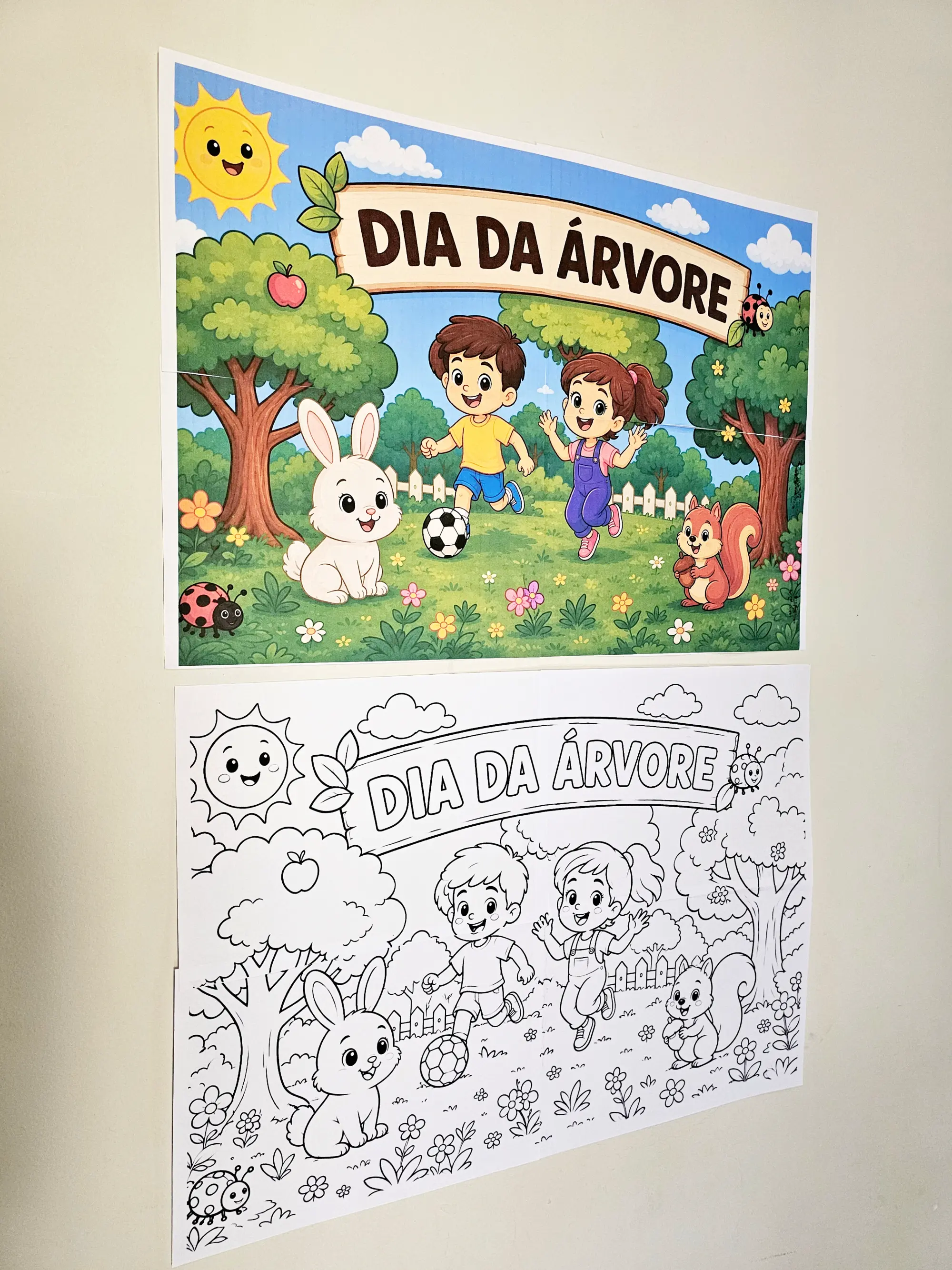 🌳💚 PAINEL DIA DA ÁRVORE — PINTURA COLETIVA 🎨 — amostra 1: Uma atividade que transforma a sala de aula em um verdadeiro…