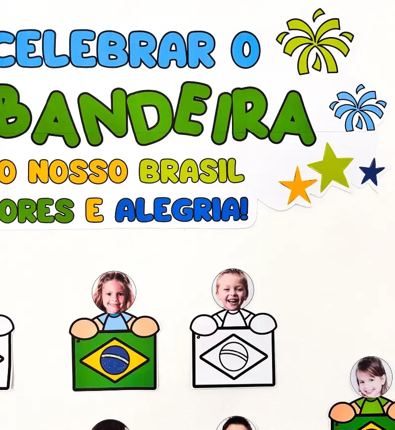 Painel Dia da Bandeira com Fotos Educação Infantil PDF — amostra 2: Você receberá:
