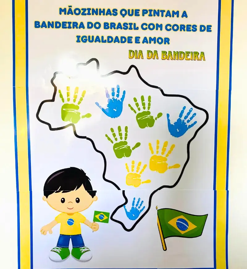 Painel Dia da Bandeira Interativo para Educação Infantil — amostra 2: O que vem no material