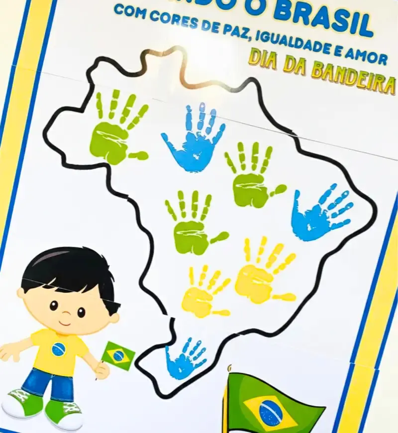 Painel Dia da Bandeira Interativo para Educação Infantil — amostra 3: Como usar em sala de aula