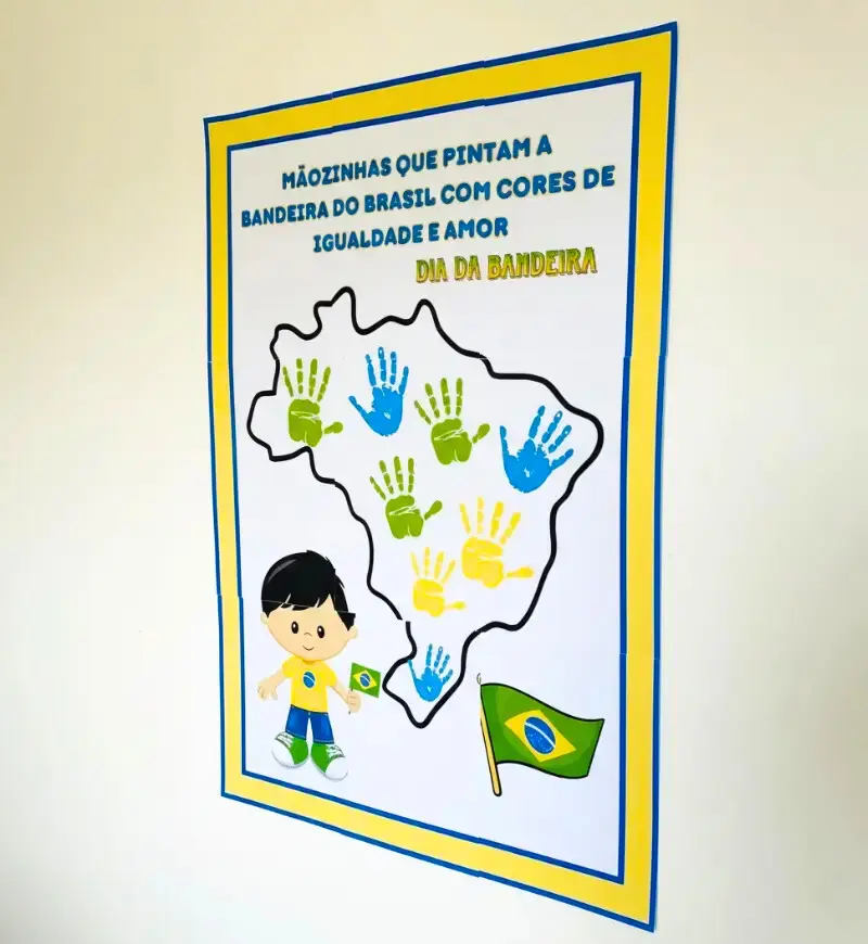 Painel Dia da Bandeira Interativo para Educação Infantil — capa do material