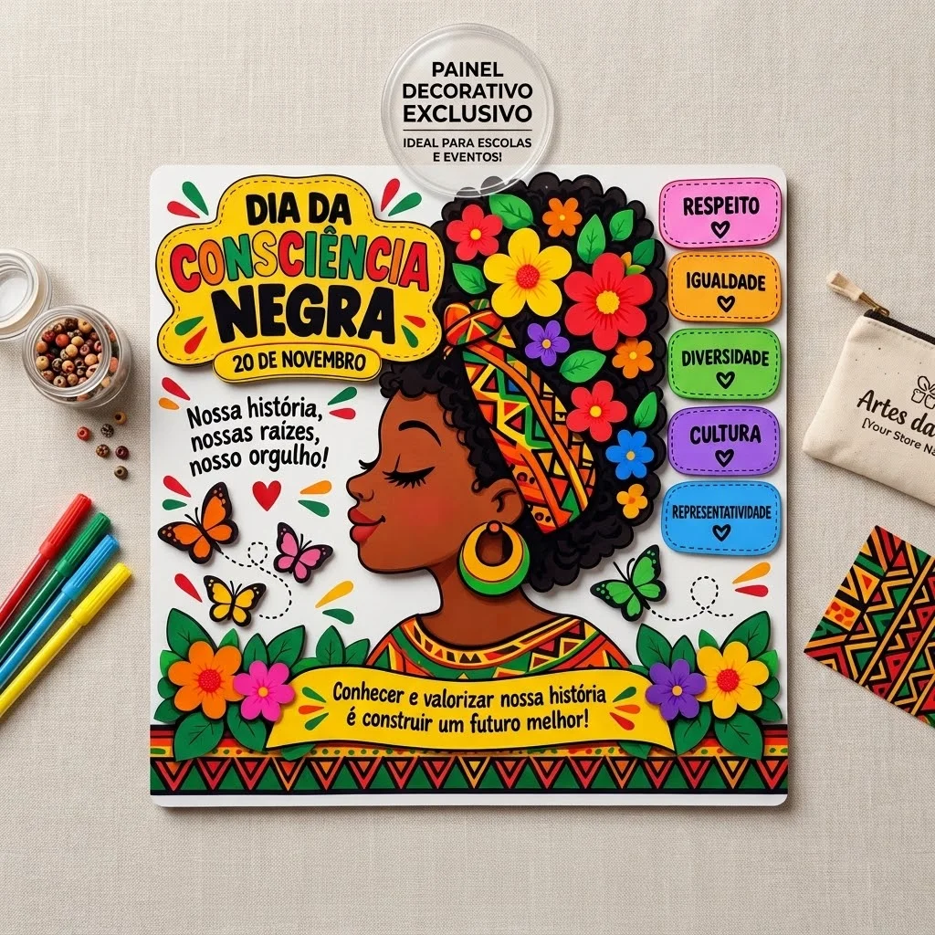 Painel Dia da Consciência Negra – A Beleza da Nossa Ancestralidade — capa do material
