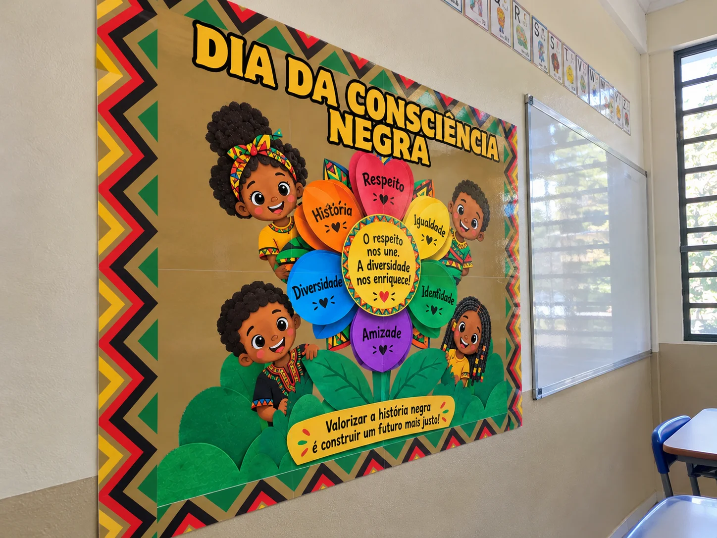 Painel Dia da Consciência Negra para Imprimir - 20 de novembro — amostra 1: Painel Dia da Consciência Negra com 20 páginas…
