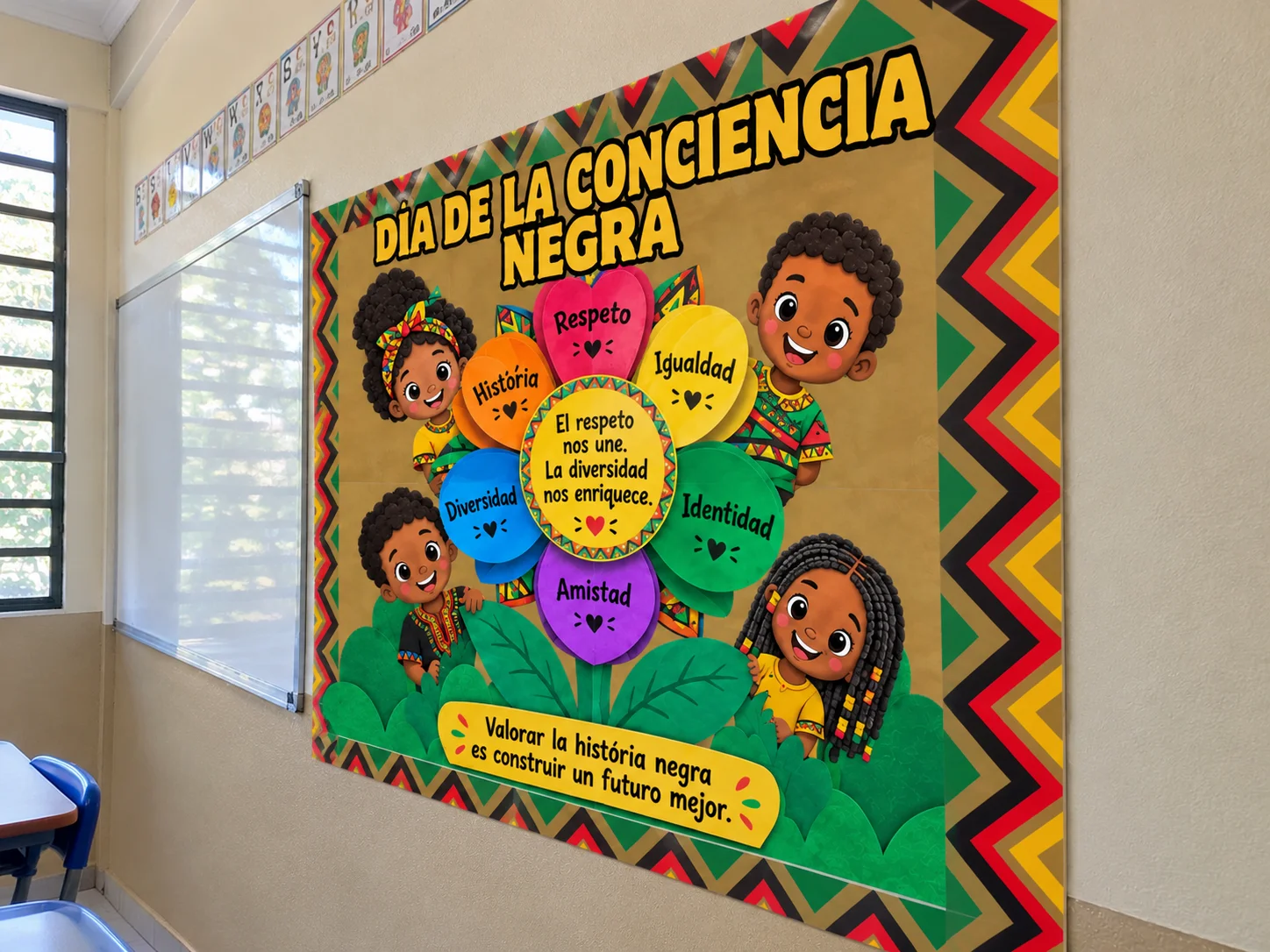 Painel Dia da Consciência Negra para Imprimir - 20 de novembro — amostra 2: Painel Dia da Consciência Negra com 20 páginas…