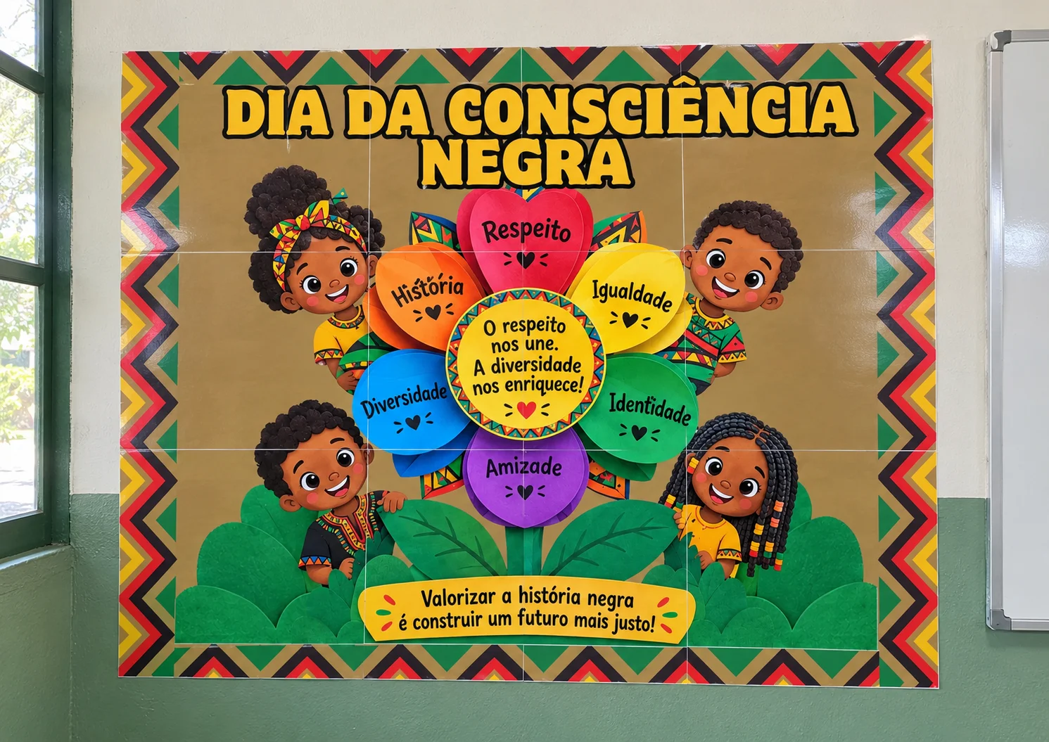 Painel Dia da Consciência Negra para Imprimir - 20 de novembro — amostra 3: Painel Dia da Consciência Negra com 20 páginas…