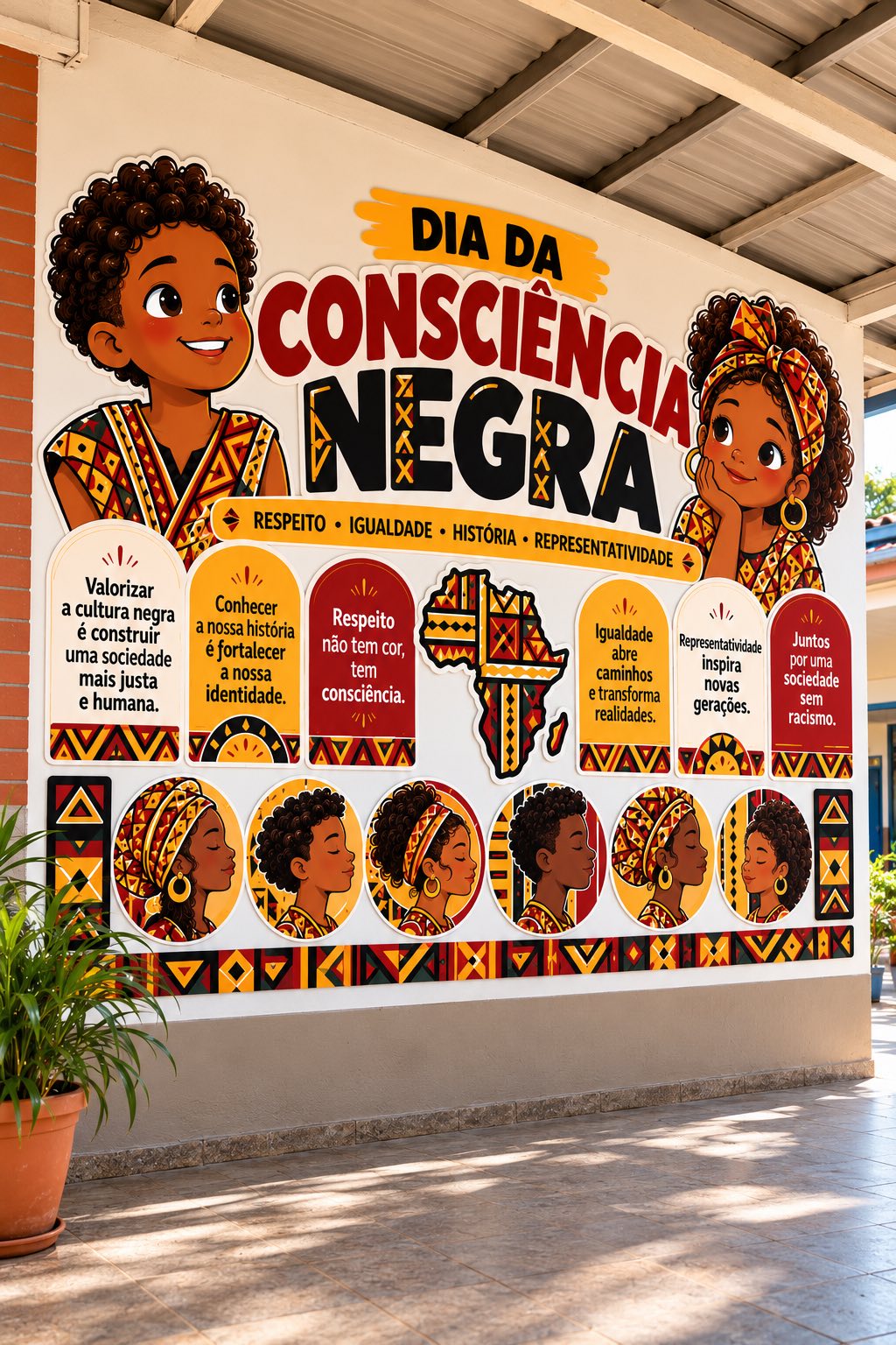 PAINEL DIA DA CONSCIÊNCIA NEGRA PARA IMPRIMIR — amostra 3: Transforme o mural da sua escola em um ambiente de valorização…