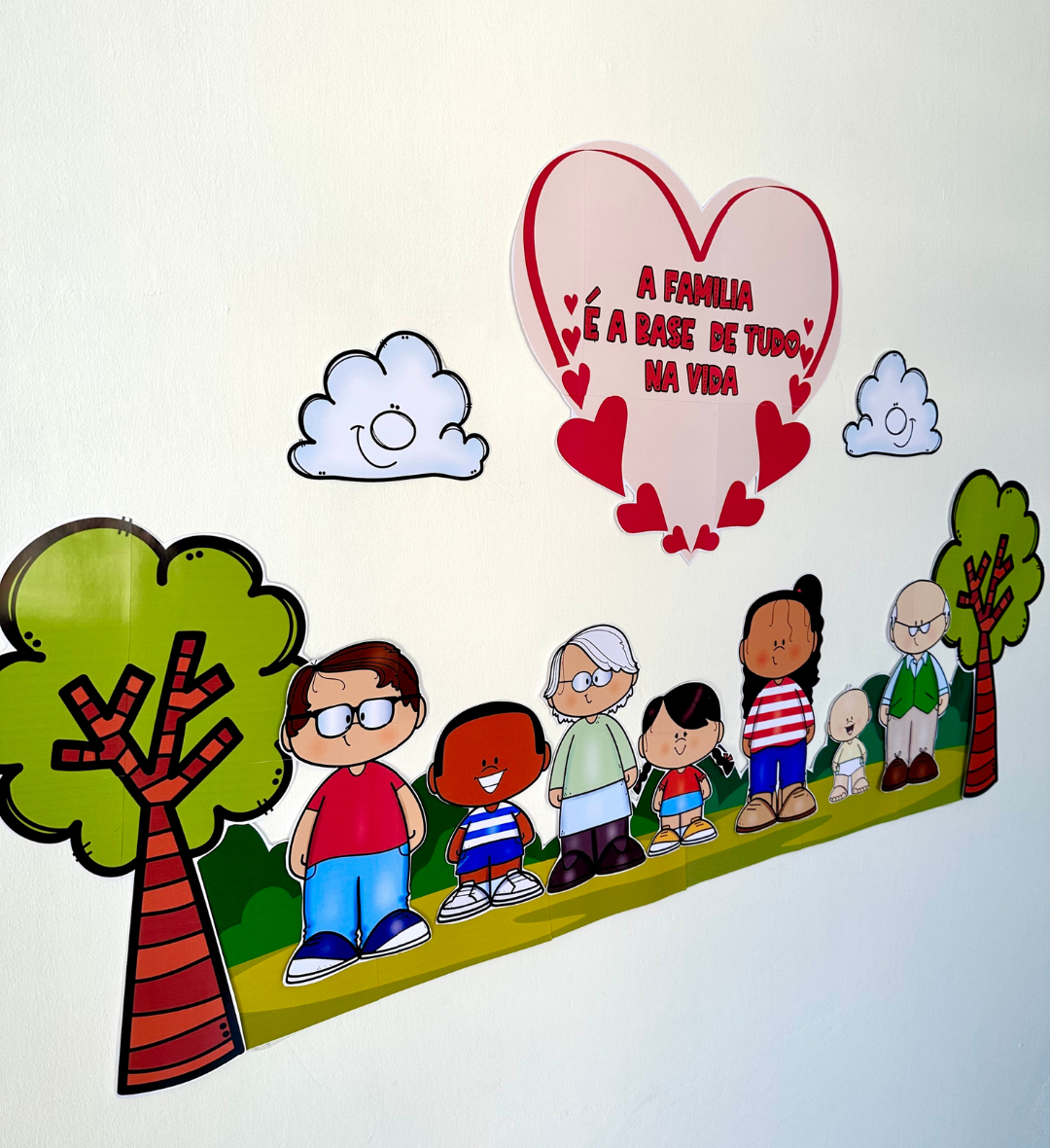 Painel Dia da Família em PDF para Educação Infantil — amostra 2: O que vem no material