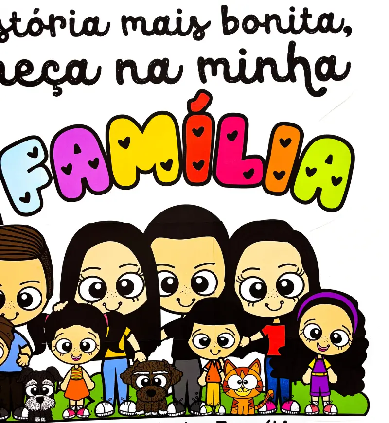 Painel Dia da Família – Minha História para Imprimir — amostra 3: Como usar na sala de aula e na escola