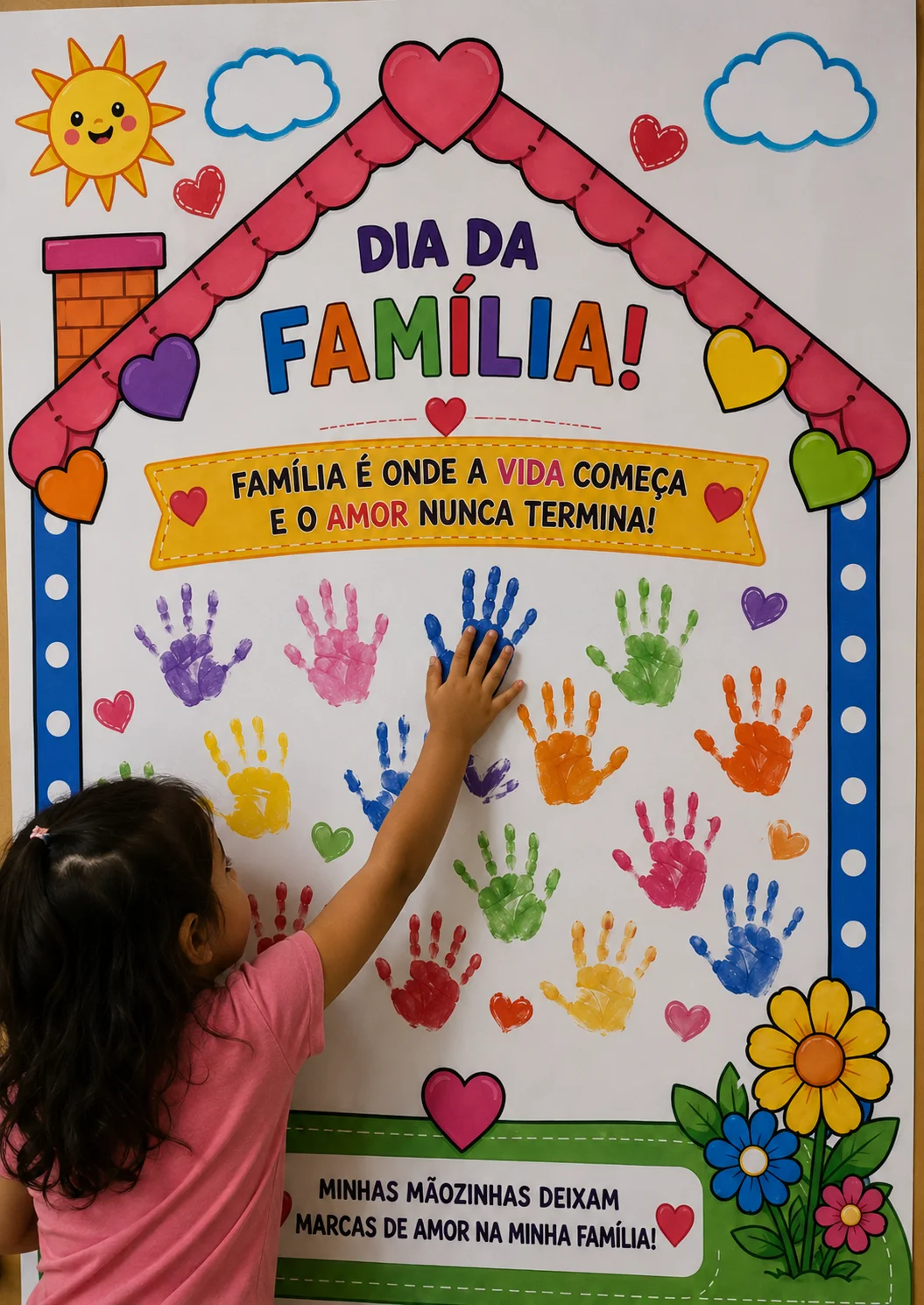 Painel dia da família — Datas comemorativas para Educação Infantil: 🏡✨ DIA DA FAMÍLIA ✨🏡 Um cartaz super fofo e afetivo…