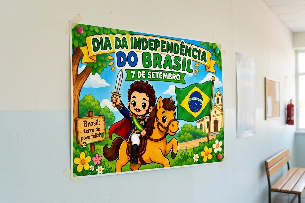 Painel Dia da Independência do Brasil – 7 de Setembro — amostra 3: Deixe a escola ainda mais especial para o 7 de Setembro…