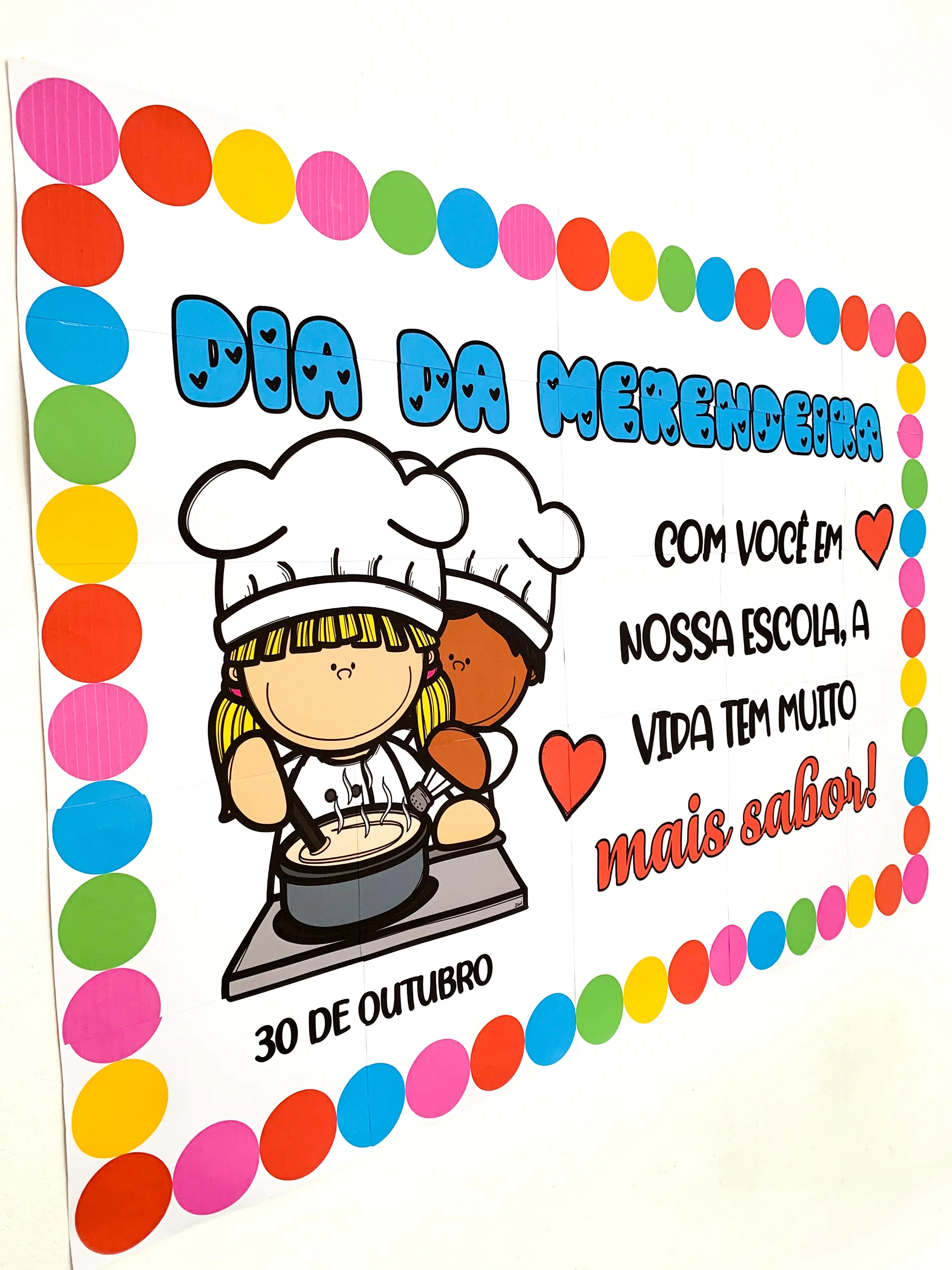 Painel Dia da Merendeira Educação Infantil PDF — amostra 4: Celebre o Dia da Merendeira com um painel decorativo especial…