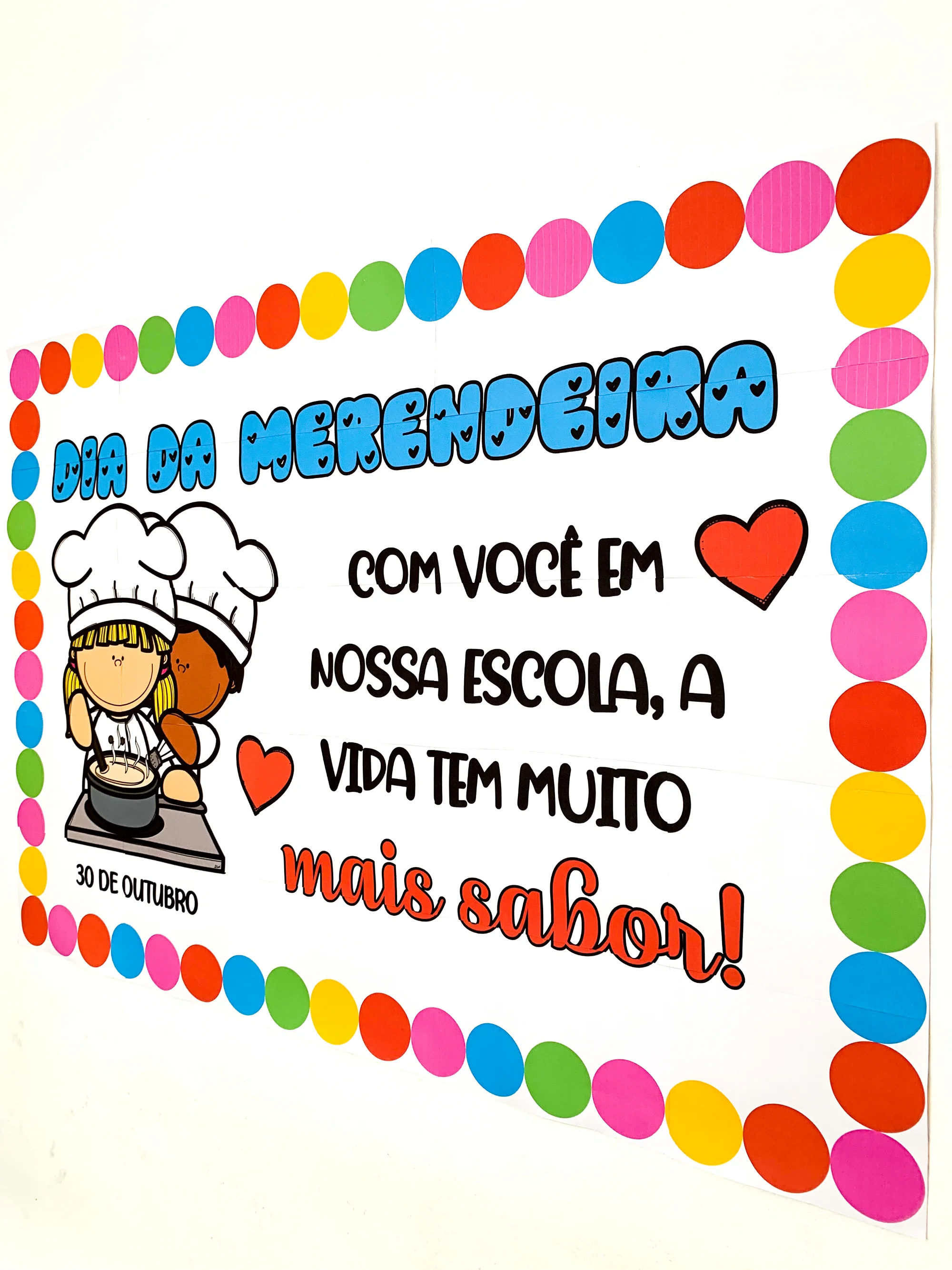 Painel Dia da Merendeira Educação Infantil PDF — amostra 5: Celebre o Dia da Merendeira com um painel decorativo especial…