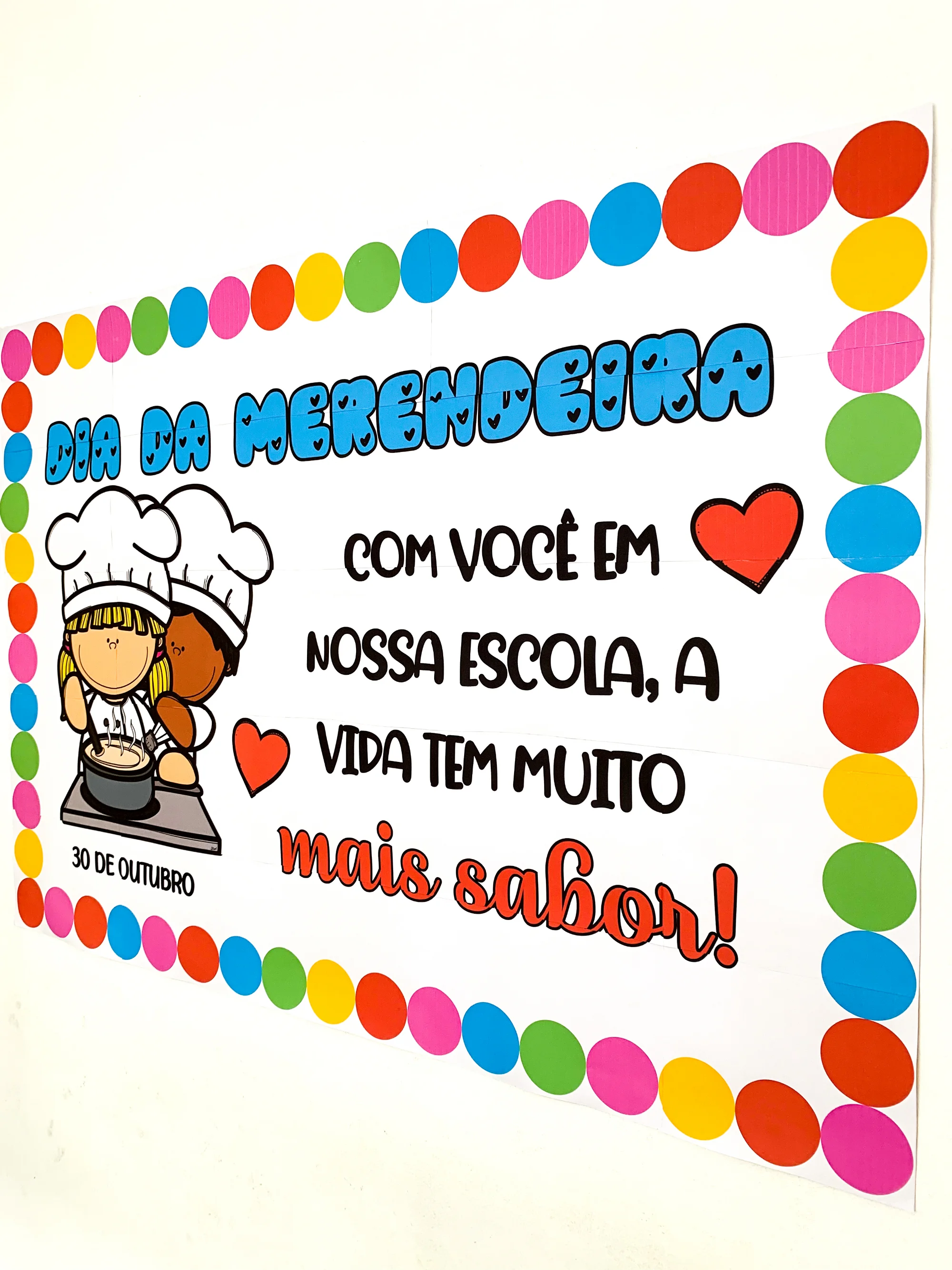 Painel Dia da Merendeira Educação Infantil PDF — amostra 6: Celebre o Dia da Merendeira com um painel decorativo especial…