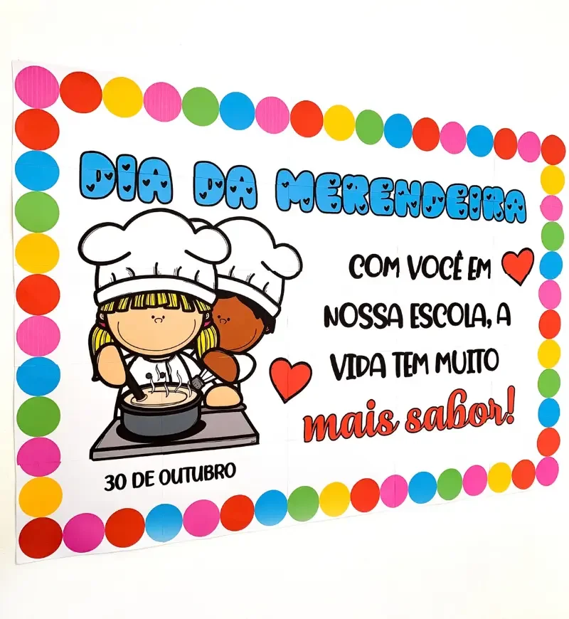 Painel Dia da Merendeira em PDF | Homenagem — amostra 1: Painel Dia da Merendeira