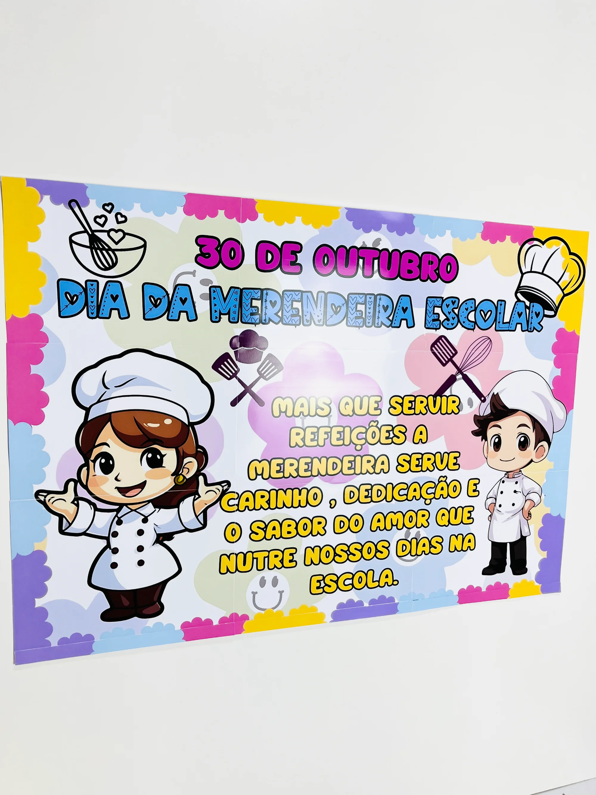 PAINEL DIA DA MERENDEIRA ESCOLAR – LÚDICA - ANOS INICIAIS E INFANTIL — Alfabetização para Educação Infantil: No dia 30 de…