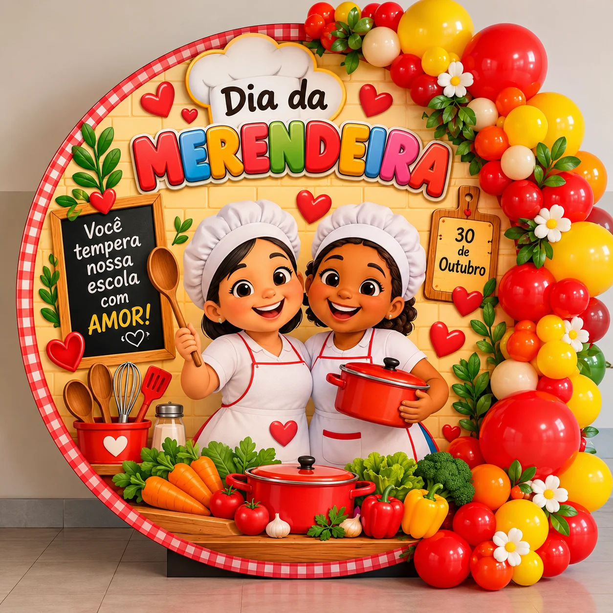 PAINEL DIA DA MERENDEIRA Uma homenagem cheia de carinho. — capa do material