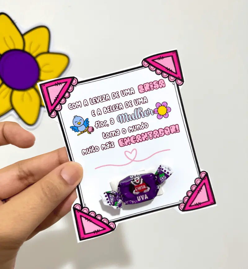Painel Dia da Mulher com Cartão para Mimo em PDF — amostra 4: Para quem é indicado
