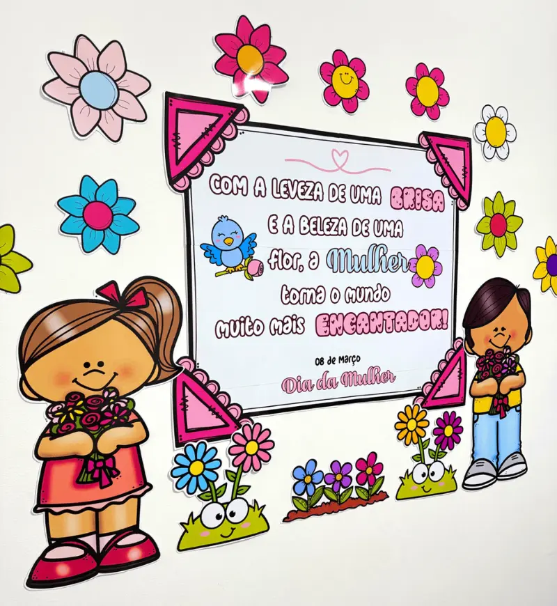 Painel Dia da Mulher com Cartão para Mimo em PDF — capa do material