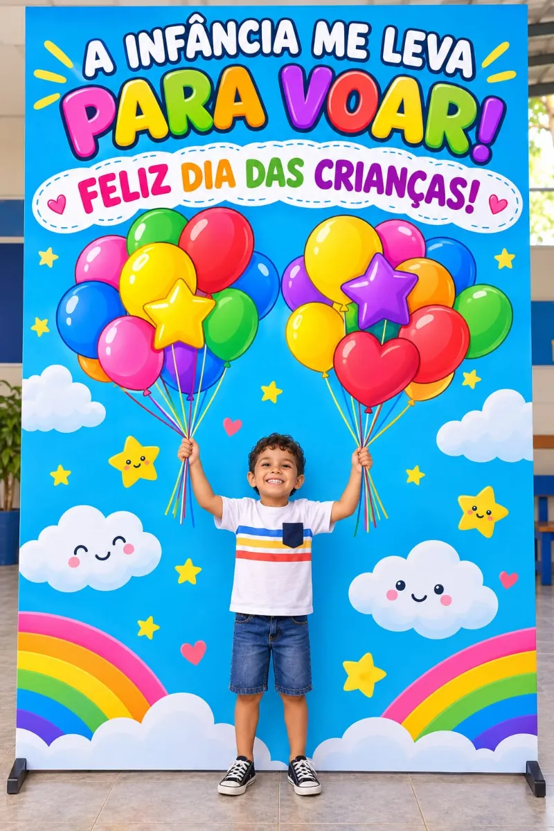 Painel Dia Das Crianças – “A Infância Me Leva Para Voar!” — amostra 2: Transforme a comemoração do Dia das Crianças em um…