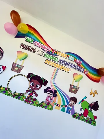 Painel Dia das Crianças — amostra 1: Lindo painel para decorar seu ambiente escolar e comemorar este dia tão especial