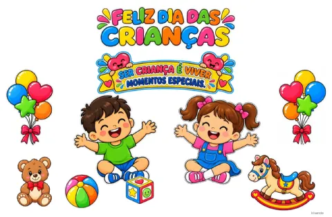 Painel Dia das Crianças – Decoração de Porta — capa do material