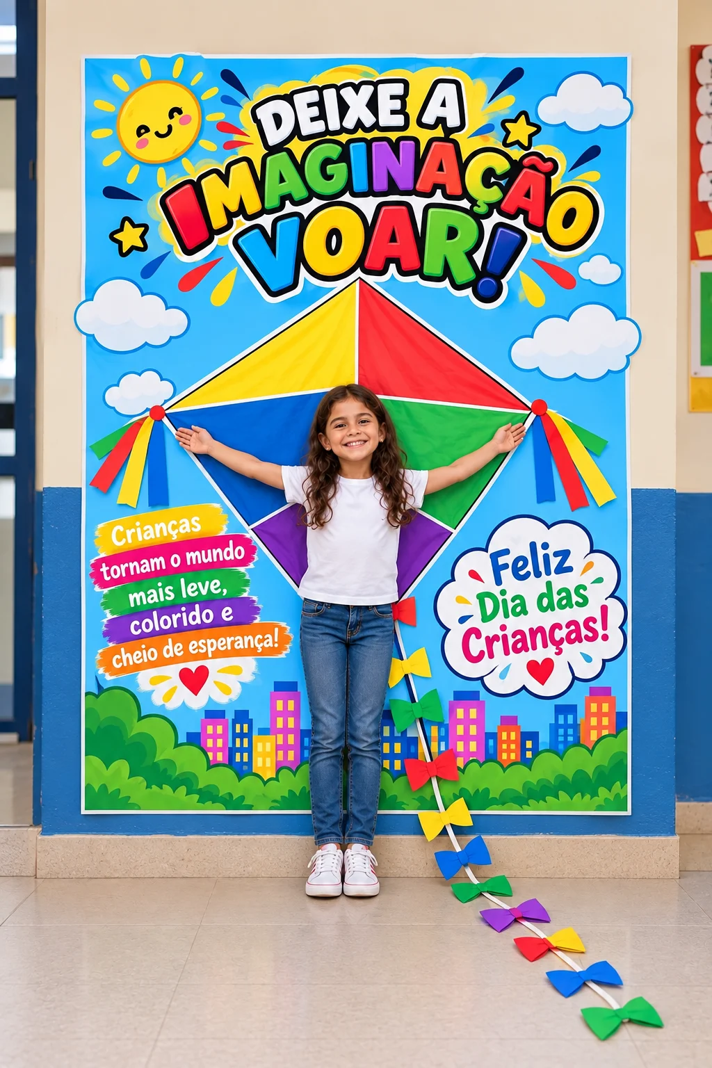 Painel Dia das Crianças – Deixe a Imaginação Voar — amostra 2: Painel Dia das Crianças “Deixe a Imaginação Voar