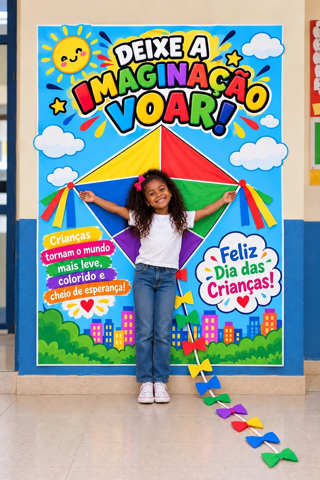 Painel Dia das Crianças – Deixe a Imaginação Voar — amostra 3: Painel Dia das Crianças “Deixe a Imaginação Voar