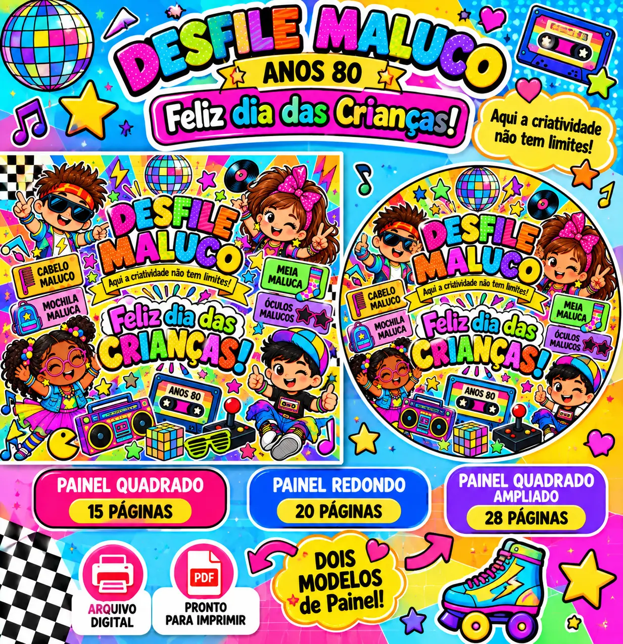 Painel dia das Crianças Desfile Maluco 2 modelos Educação Infantil Pdf — amostra 1: 🎉 Descrição completa – Painel Desfile… Painel dia das Crianças Desfile Maluco 2 modelos Educação Infantil Pdf — amostra 1: 🎉 Descrição completa – Painel Desfile…