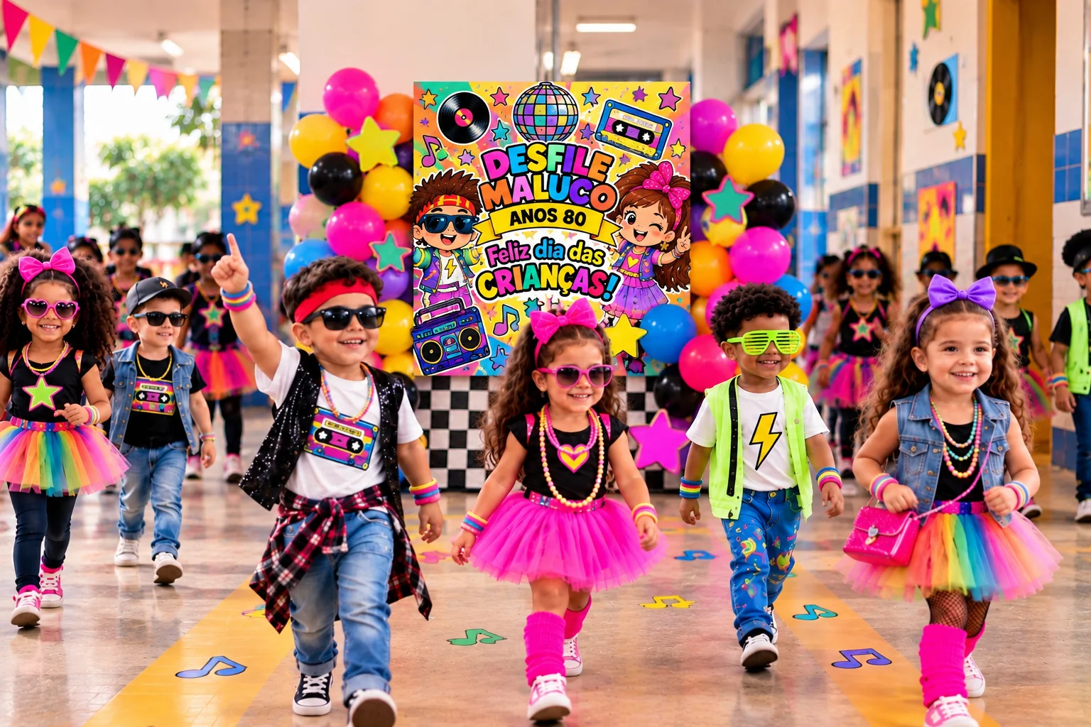 Painel dia das Crianças Desfile Maluco 2 modelos Educação Infantil Pdf — amostra 5: Painel Desfile Maluco Anos 80 , dois… Painel dia das Crianças Desfile Maluco 2 modelos Educação Infantil Pdf — amostra 5: Painel Desfile Maluco Anos 80 , dois…