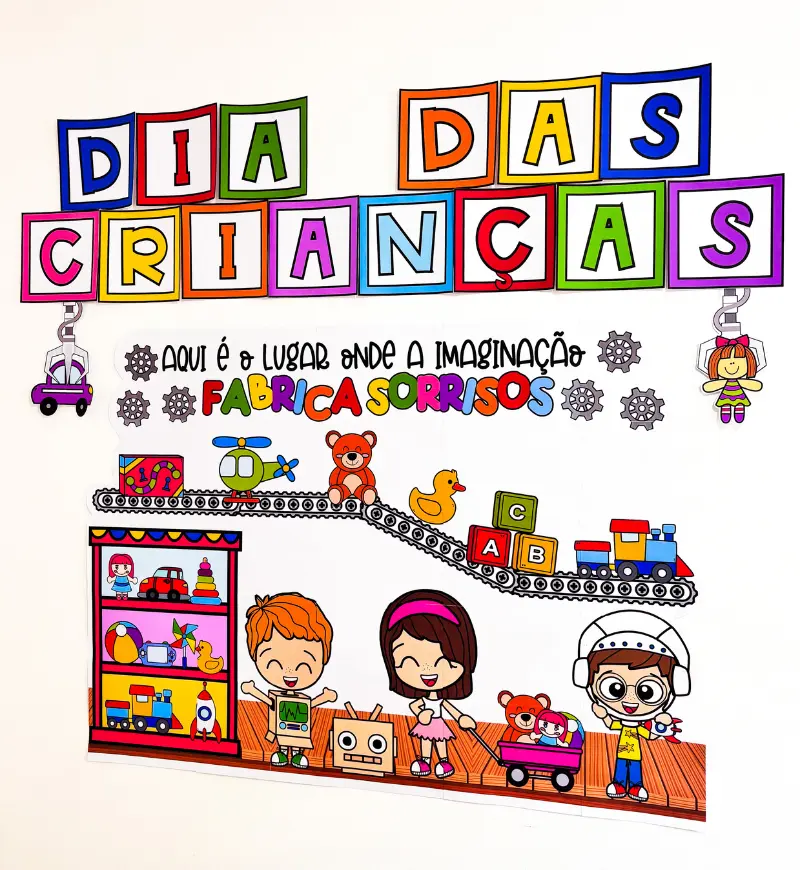 Painel Dia das Crianças: Fábrica de Brinquedos em PDF — amostra 4: Para quem é indicado