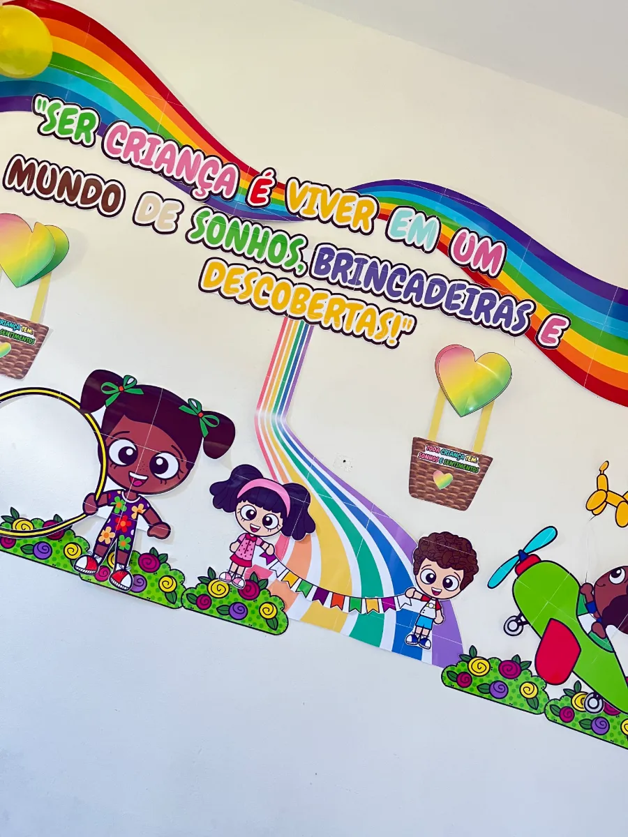 Painel Dia das Crianças para decorar a escola — Atividades para Educação Infantil: Lindo painel ampliado para decoração…