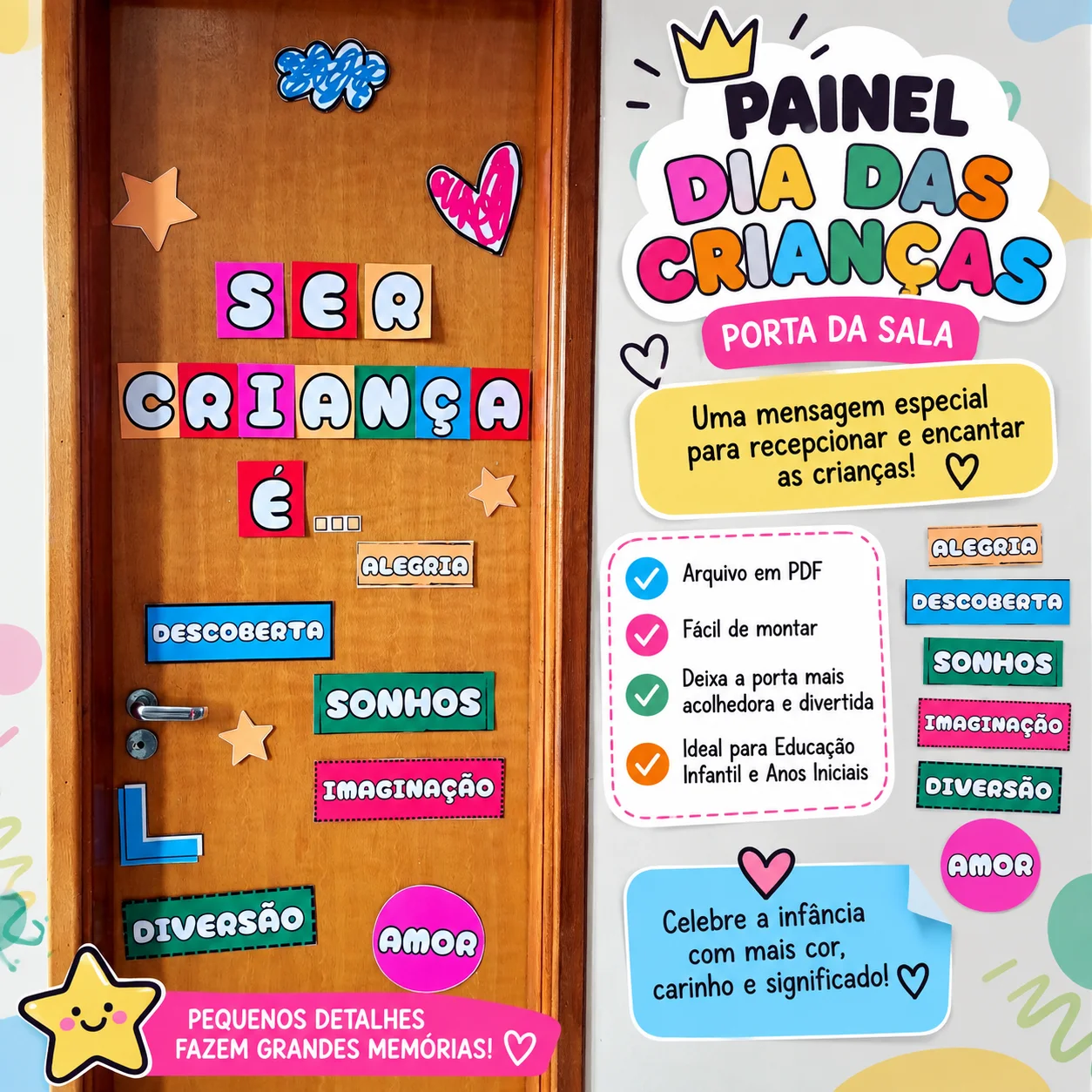 PAINEL DIA DAS CRIANÇAS- PORTA DA SALA - ARTE — Alfabetização para Educação Infantil: O Painel Dia das Crianças – Porta da…