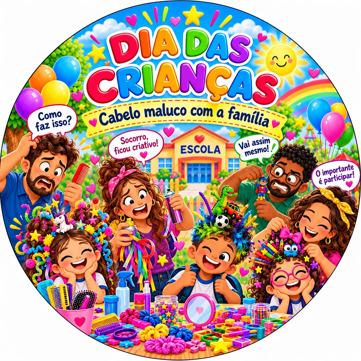 Painel Dia das Crianças PP - Educação Infantil em PDF — amostra 3: Encante sua escola no Dia das Crianças