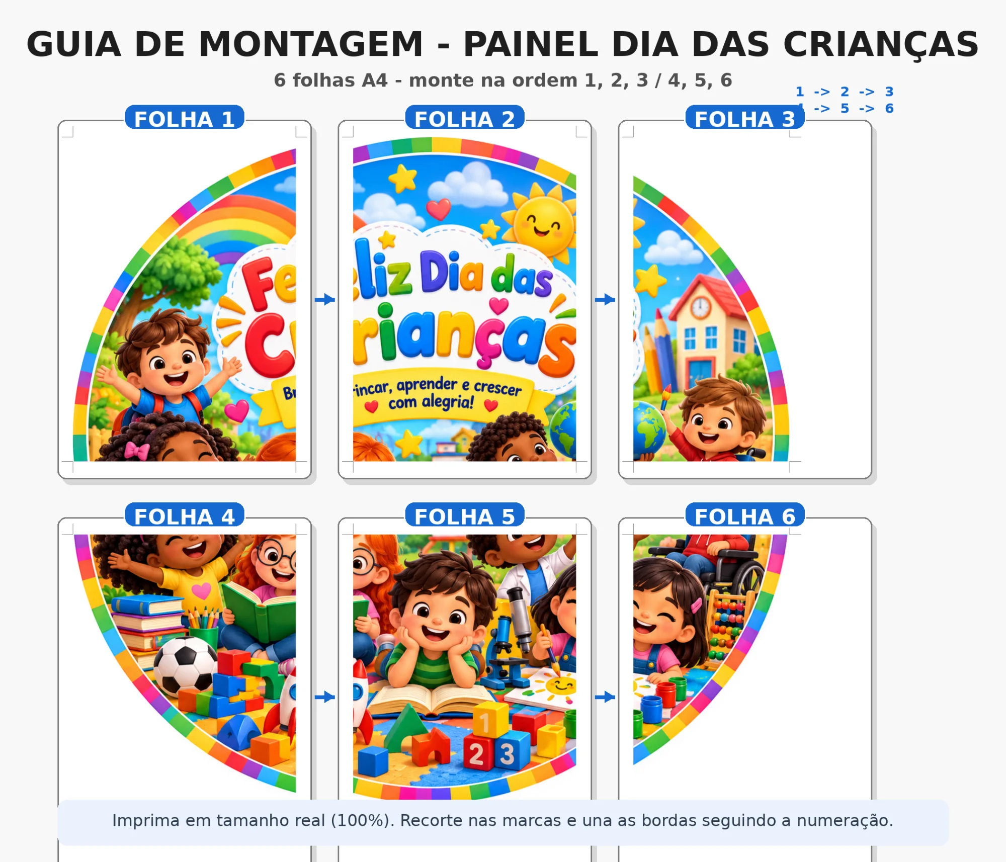 Painel Dia das Crianças PP - Educação Infantil em PDF — capa do material