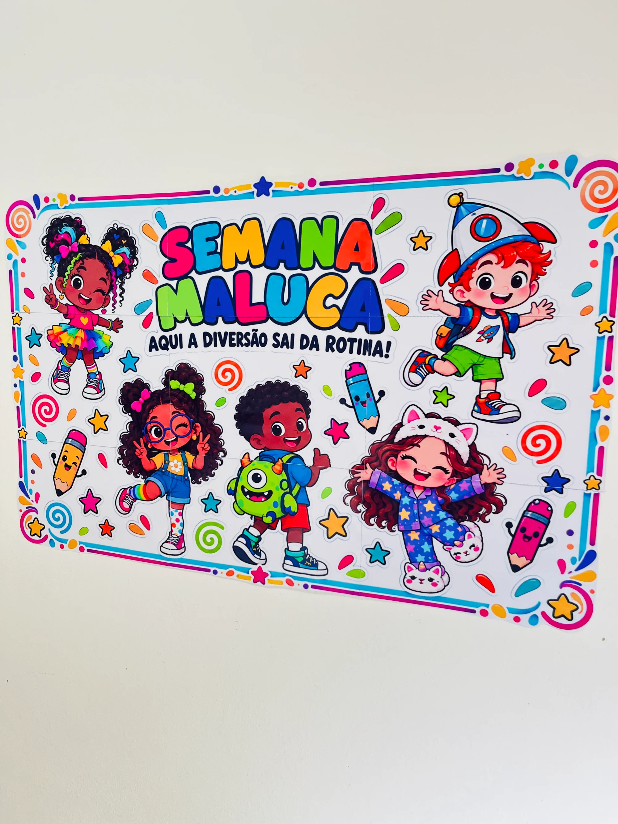Painel Dia das Crianças :Semana Maluca Educação Infantil — amostra 3: Deixe a escola ainda mais alegre com um painel…