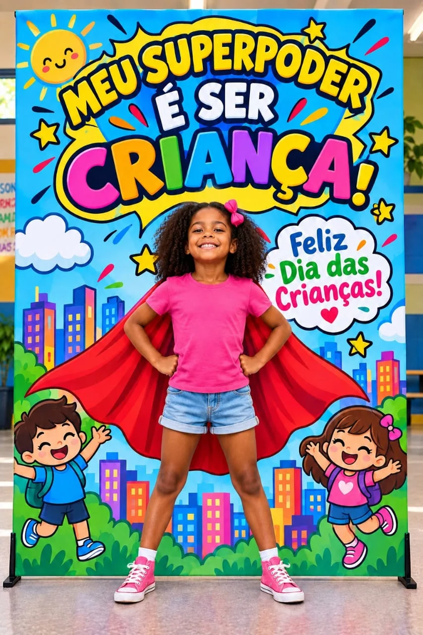 Painel Dia das Crianças – Super Poder | BNCC — amostra 1: Uma proposta linda e divertida para deixar a comemoração do dia…