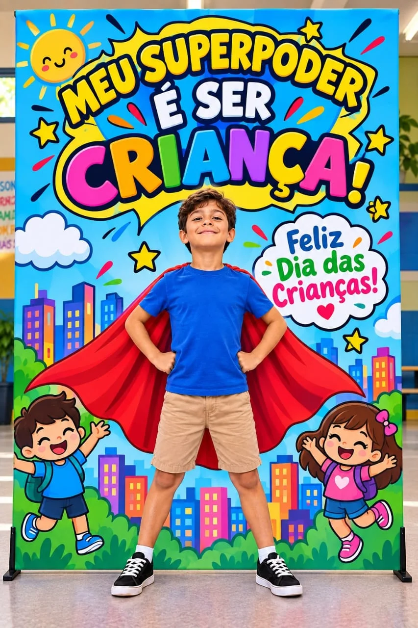 Painel Dia das Crianças Super Poder para Fotos — amostra 3: Painel Dia das Crianças Super Poder em PDF, com versões de 9,… Painel Dia das Crianças Super Poder para Fotos — amostra 3: Painel Dia das Crianças Super Poder em PDF, com versões de 9,…