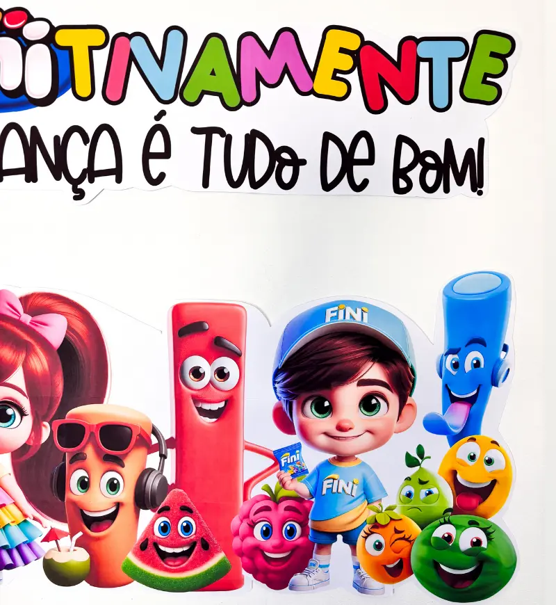 Painel Dia das Crianças Tema Fini em PDF para Imprimir — amostra 3: Como usar na escola
