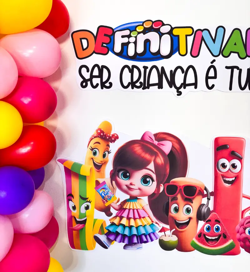 Painel Dia das Crianças Tema Fini em PDF para Imprimir — amostra 5: Decore a sala para o Dia das Crianças com um painel de…