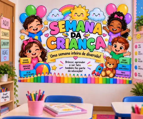 Painel dia das crianças — capa do material