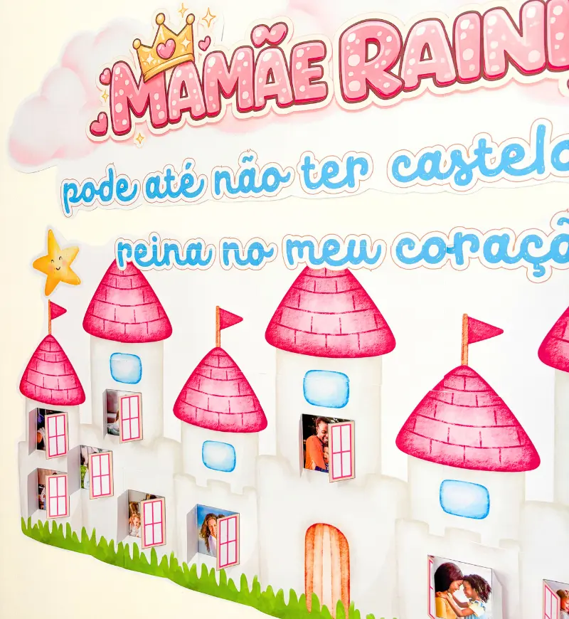 Painel Dia das Mães Mamãe Rainha com Fotos da Turma — amostra 3: Como usar em sala de aula